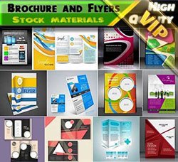 通用型传单和折页模板：Brochure and Flyers Template Design in vector fr